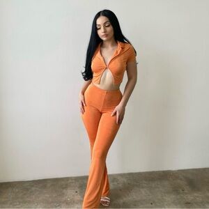 Dulcet Mia Abby Orange Pants Set
